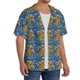 thumbnail image 2 of Rateoe Sea Turtle Pattern Men's Short Sleeve Classic Shirt, Casual Short-Sleeved Shirt, Lightweight Summer Shirt, Cuban Collar Shirt,Button-Front Shirt-3X-Large, 2 of 5