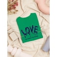 thumbnail image 3 of Dripping Love Art  Shaped T-Shirt Women -Image by Shutterstock, Female XX-Large, 3 of 4