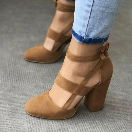 

WTN Sandals for Women Ladies Fashion High Heels Causal Shoes Strap Singles
