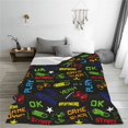 thumbnail image 2 of Yiaed Pixel Game Pattern Fleece Throw Blanket,Fleece Throw Blankets for Couch & Bed All Season Use -80"x60", 2 of 4