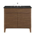 thumbnail image 3 of Modway Render 36" Bathroom Vanity in Walnut Black, 3 of 8