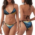 thumbnail image 3 of Balery Elegant Sunset Sunflower Pijama Estampado Bikini de Dos Piezas para Mujer - Conjunto de Bikini Ajustable Sexy y Cómodo para Playa, 3 of 6