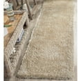 thumbnail image 4 of SAFAVIEH Toronto Deasun Solid Polyester Shag Area Rug, Beige, 3' x 5', 4 of 10