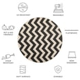 thumbnail image 6 of Safavieh Courtyard Bailey Chevron Indoor/Outdoor Area Rug, Black/Beige, 6'7" x 6'7" Round, 6 of 10