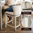 thumbnail image 2 of Open Box Maven Lane Hugo Swivel Stool, White Oak, Counter Height (2 Pack), 2 of 6