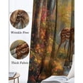 thumbnail image 3 of Autumn Forest Deer Blackout Curtains for Bedroom Living Room Darkening Curtains 54 Inch Long Elk River Vintage Short Curtain for Small Window Treatment Thermal Insulated Grommet Drapes 42"x54"x2, 3 of 9