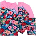 thumbnail image 2 of ASFGIMUJ Toddler Girls Swimsuit 1 Piece Long Sleeve Printing Beach Bathing Baby Suit Rash Guard Swimwear Toddler Girl Bathing Suit,Size 3-4Y, 2 of 8