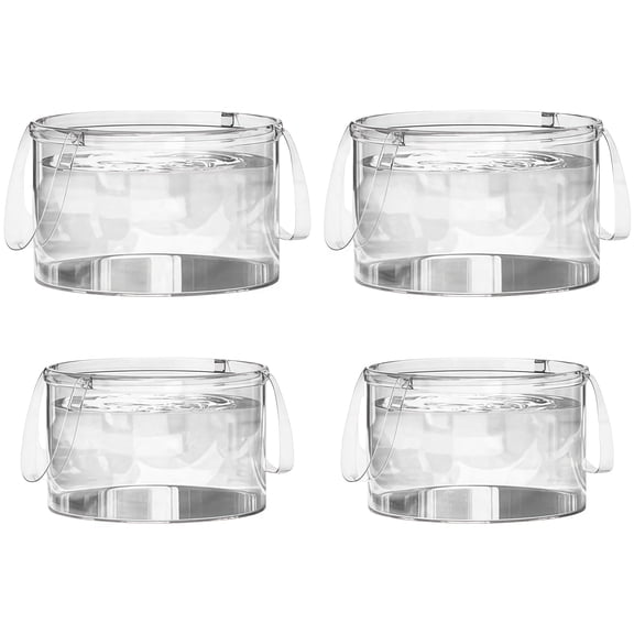 4PCS Outdoor Foldable Water Bucket Large Capacity Picnic Camping Transparent