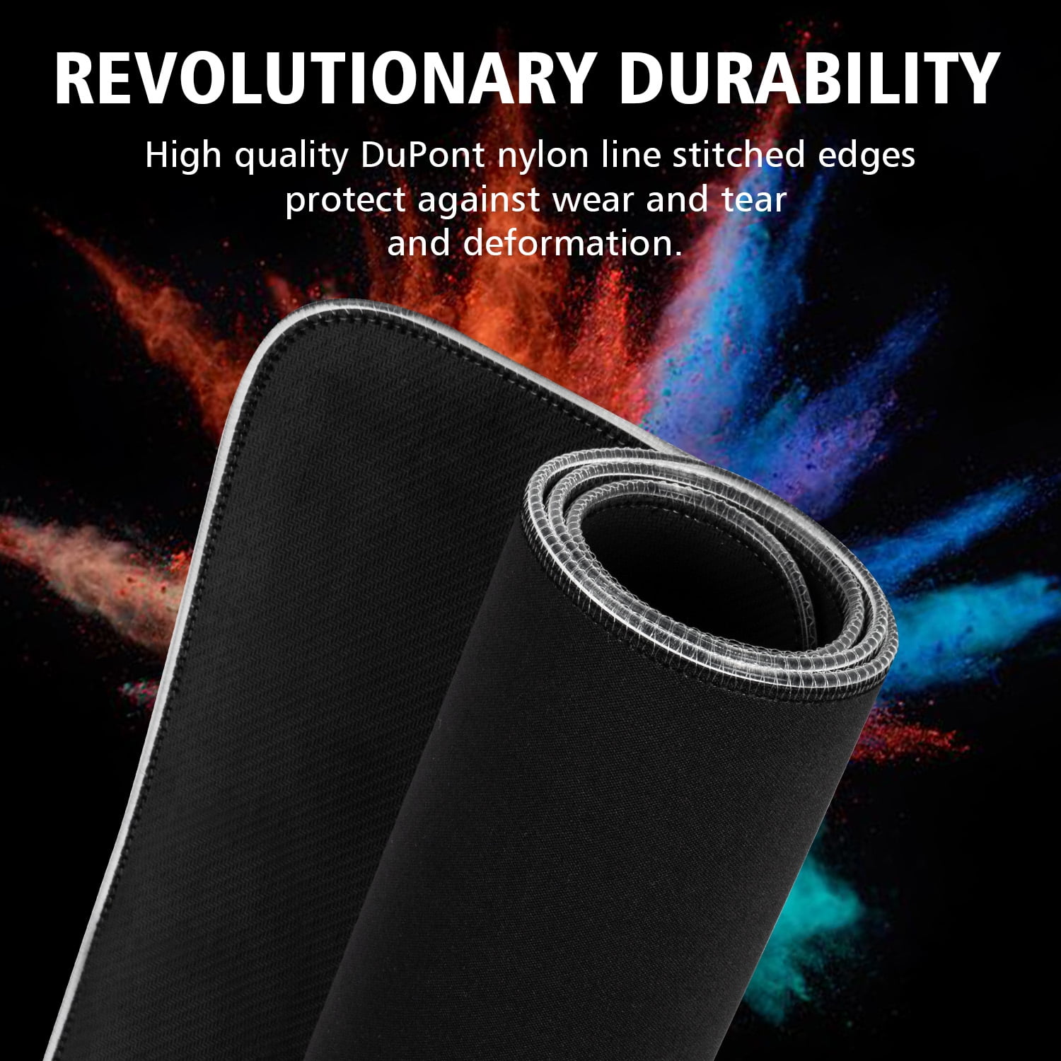 LINKPAL RGB Gaming Mouse Pad Large, Oversized LED Glowing Mice Pad Thick Extended Non-Slip Rubber Base Keyboard Mat Optimized for Gaming Sensors, Water-Resistant 9 Lighting Mode