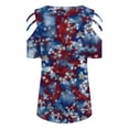thumbnail image 5 of Fesfesfes Short Sleeve Athletic Shirt Women Womens V-neck Collar Zipper Color Short Sleeve Fold Casual Blouse Tops Ladies T Shirts Short Sleeve 6(M), 5 of 6