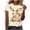Beige, variant on Easter Shirts for Women Summer Plus Size Round Neck Short Sleeve Bunny Print Tops Casual Loose Graphic Tees