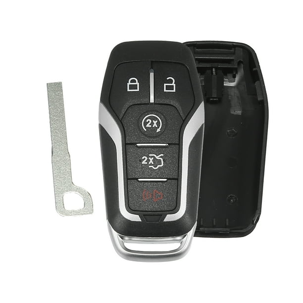 Estuche para llave inteligente de repuesto de 5 botones Carcasa para llave remota de entrada sin llave para Ford F150 F250 Explorer Edge 2015-2017 M3N-A2C31243300 con cuchilla sin chip