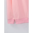 thumbnail image 7 of YONGHS Kids Girls Casual Hoodie Long Sleeve Lightweight Hooded Sweatshirt Pullover Tops Pink 5-6, 7 of 7