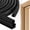 Black-40FT-Extra Thick D Shape, variant on D Shape Black-50FT Rubber Weather Stripping for Exterior Doors and Windows