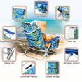 thumbnail image 4 of BOSSIN Backpack Beach Chairs for Adults,Portable Folding Camping Chair with Cup Holder & Towel Rack, 4 of 7
