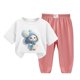 thumbnail image 1 of Odeerbi 2-12 Años Niño Niña Conjunto de Verano Camiseta de Manga Corta de Algodón Ice Silk Pantalón de Chándal Conjunto de Dos Piezas de Ropa Interior Estampada, 1 of 4