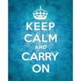 thumbnail image 3 of The British Ministry of Information 20x24 Black Modern Framed Museum Art Print Titled - Keep Calm and Carry On - Vintage Blue, 3 of 5