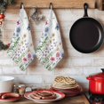 thumbnail image 6 of Spring Floral Kitchen Towels Set of 1, Pink Blue Flowers Butterfly Wooden Absorbent Dish Towels for Kitchen, Microfiber Hand Towel, Quick Drying Tea Towel for Cleaning Decorative Dishcloths, 6 of 7