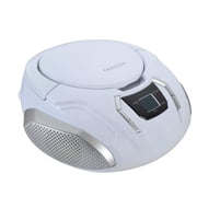 Open Box Proscan PRCD261 Portable CD Radio Boombox with AM/FM Radio, White