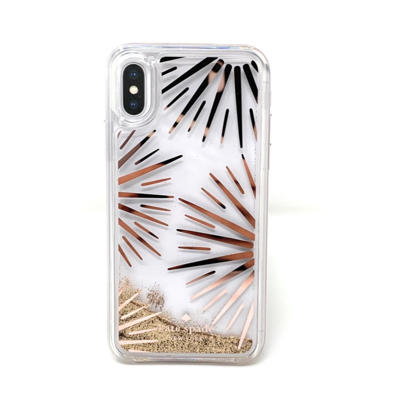 Kate Spade New York Festive Clear Liquid Glitter iPhone Xs / X Case