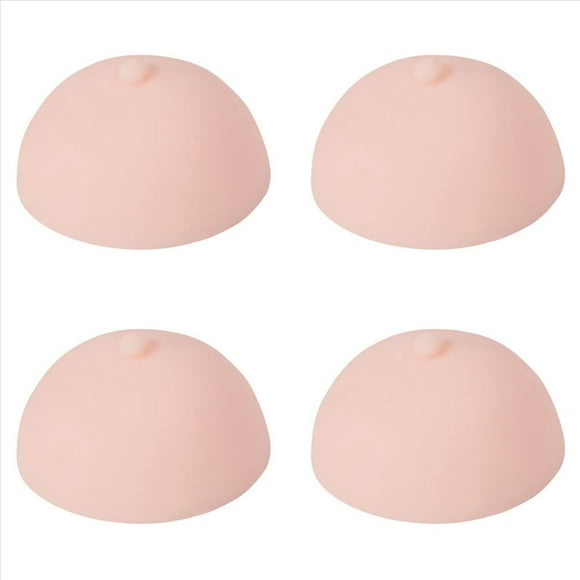 4X 3D Tattoo Areola Practicing Skin Silicone Breasts Chest Pleural Practice Mould for Beginners Permanent,4 x Breast mode,Skin Color