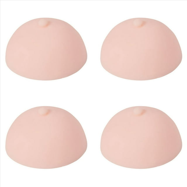 4X 3D Tattoo Areola Practicing Skin Silicone Breasts Chest Pleural Practice Mould for Beginners Permanent,4 x Breast mode,Skin Color