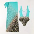 thumbnail image 6 of HCYSFG Cheetah Print Tankini Sets For Women Leopard Print 2 Piece Bathing Suits Scoop Neck Sleeveless Long Wrap Cover Up Swimwear, 6 of 6