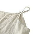 thumbnail image 6 of frariair Linen Tops for Women Cotton Camisole Spaghetti Strap Loose Fit Tank Top Summer Casual Sleeveless Shirts Beige, 6 of 7