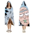 thumbnail image 3 of Rick And Morty Wearable Blanket Cloak Arctic Velvet Hooded Blanket Soft Fuzzy Hoodie Blanket Cape for Adults Kids 60"x80", 3 of 8