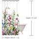 thumbnail image 4 of Cortina de ducha estrecha para caravana, diseño floral, para baño, con 12 ganchos, tamaño de media cortina, 91 cm de ancho x 183 cm de alto., 4 of 6