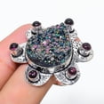 thumbnail image 2 of Titanium Druzy, Amethyst Gemstone 925 Sterling Silver Jewelry Ring Size 7, 2 of 2