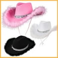 thumbnail image 4 of Decodeary Wide Brim Cowboy Hat With Sun Protection For Outdoor Activities Fashion Black 1Set, 4 of 6