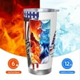 thumbnail image 5 of KLL Patriotic Skull Art Print 40oz Stainless Steel Insulated Car Cup with Spillproof Lid - Keep Your Drink Hot or Cold on the Go-Without Straw, 5 of 8