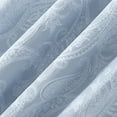thumbnail image 4 of Sun Zero Pedra Paisley Embroidery 100% Blackout Back Tab Curtain Panel, 40"X84", Tranquil Blue, 4 of 8