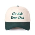 thumbnail image 3 of Go Ask Your Dad Embroidered Trucker Hat Color Blocked Adjustable Snapback Unisex Statement Cap for Everyday & Travel, 3 of 8
