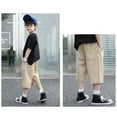 thumbnail image 7 of Kids Cargo Pants Khaki Shorts Casual Stretch Toddler Shorts Kids Shorts Boys 6-7 Years Summer&nbsp;Clothing, 7 of 7
