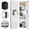 White - Fingerprint, variant on 53.15" Wall Safe Between The Studs, Biometric Fingerprint Hidden Safe With Dual Alarm System And Silent Mode, Wall Gun Safe With 3 Adjustable Shelves And Magnetic Slot(fingerprint)