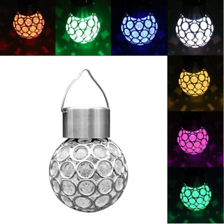 Hanging Solar Lights For Trees WALFRONT Colorful Solar Powered LED Hanging Light Waterproof Outdoor Yard Garden Decoration Lamp New, Hanging Lamp,Solar Light ()