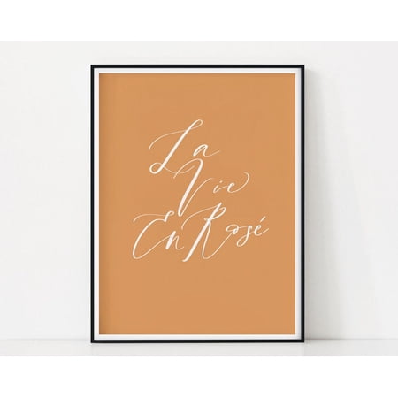 Wall Art, Typography Quote Wall Art, French Quote Print, Inspirational Poster, Boho Boho Wall Art, Mid Century Modern Art Wall Art, Modern Wall Decor, 8x12 UNFRAMED