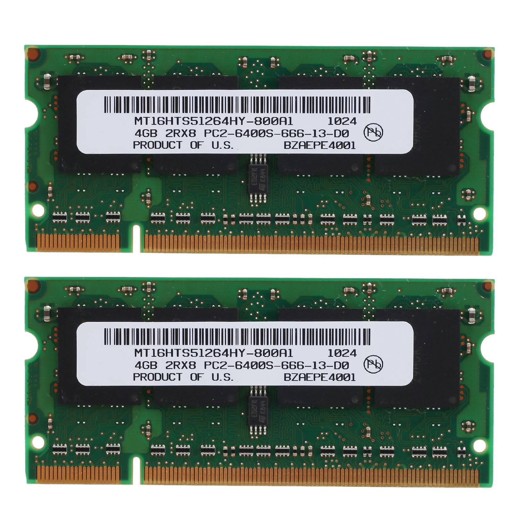 2PCS DDR2 4GB Laptop Ram 800Mhz PC2 6400 SODIMM 2RX8 200 Pins for