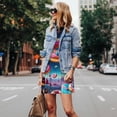 thumbnail image 4 of Fotbe Starry Sky Colorful Donut Vestido de Verano sin Mangas para Mujer – Vestido Midi Línea A, Estilo Camiseta Floral, Vestido Playero Casual y Fluido, 4 of 7