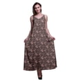thumbnail image 1 of Bimba Robe Longue Décontractée en Rayonne à Fleurs pour Femme à Bretelles Spaghetti, Maxi Robe d'Été - Très Petit, 1 of 5