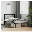 thumbnail image 3 of Metal Bed Frame Black Full Size with Headboard, 39.4x78.7in Steel Platform Bed, 3 of 9