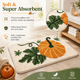 thumbnail image 7 of Pumpkin Bath Mat, Fall Decor Absorbent Bath Mat Halloween Pumpkin Vintage Truck Doormat Non Slide Washable Bathroom Floor Rug 15x23 Inch Multicolor, 7 of 7