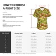 thumbnail image 4 of Xecao Tropical Summer Fruit for Women's V-Neck T-Shirts-Elegant Half-Sleeve Tops Perfect for Summer-Small, 4 of 5