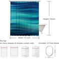thumbnail image 2 of Blue Shower Curtain, Abstract Shower Curtains Set with 12 Hooks, Waterproof&nbsp;Ombre&nbsp;Shower Curtain, Decor Navy Blue Ombre Striped Bathroom Curtain, 72" Wx72 H, 2 of 6