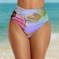 thumbnail image 2 of Aayomet Bas de Short de Bain Rétro Froncé Tankinis (Violet, G), 2 of 5