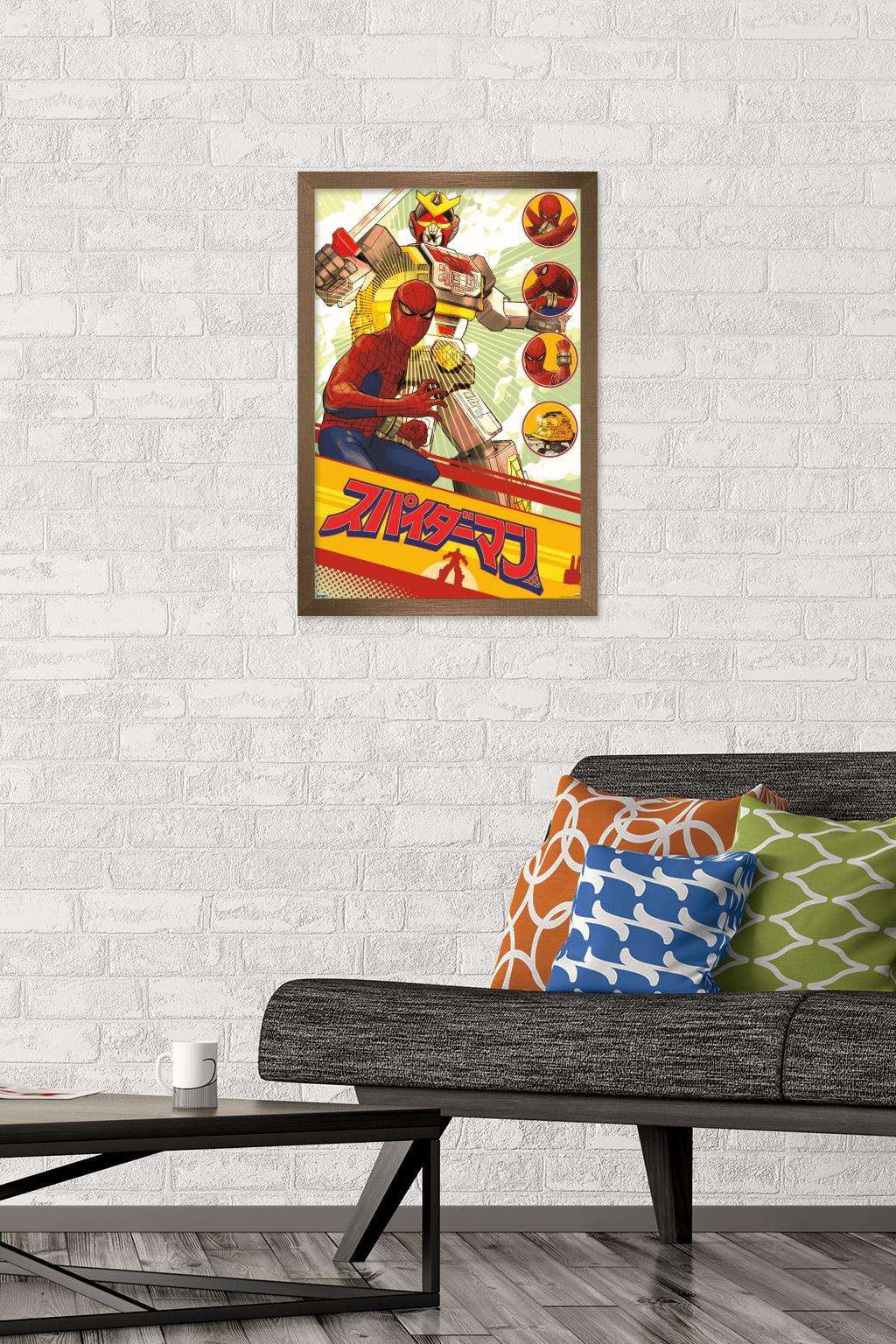 Marvel Comics TV - Japanese Spider-Man - Leopardon Sword Wall Poster, 14.725" x 22.375", Framed