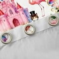 thumbnail image 4 of Castle Fairy Children Teenagers Adults Pink Princess Castle Blackout Curtains Set of 2 (52x84 Each),Rose Gradient Mushroom Window Curtains,Magical Magician'S Hat Playing Cards Home Decor, 4 of 6
