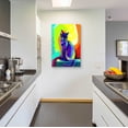 thumbnail image 4 of Epic Art 'Pop Art Black Cat' by Furbaby Affiliates, Acrylic Glass Wall Art, 24"x36", 4 of 8